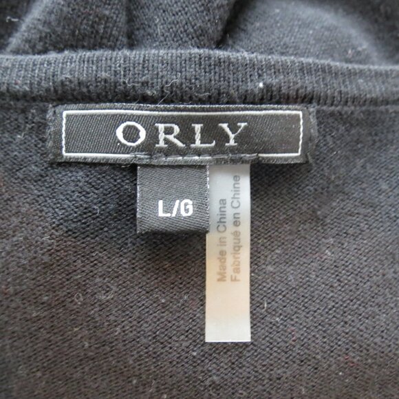 Orly Black/White Tunic Sweater Zebra Round Neck Long Sleeve Size Large - Picture 6 of 7